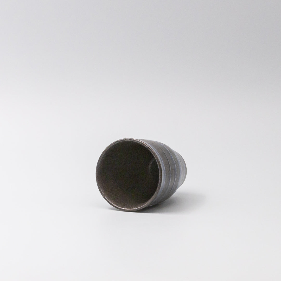 Sushi Mug 300ml Bright Blue Spiral On Black Design V637-C1740