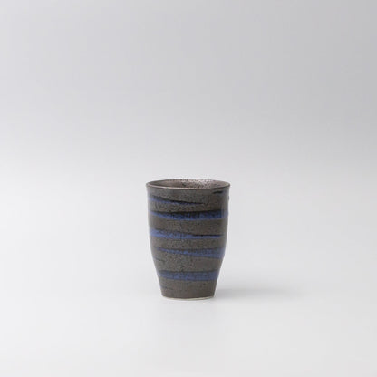 Sushi Mug 300ml Bright Blue Spiral On Black Design V637-C1740