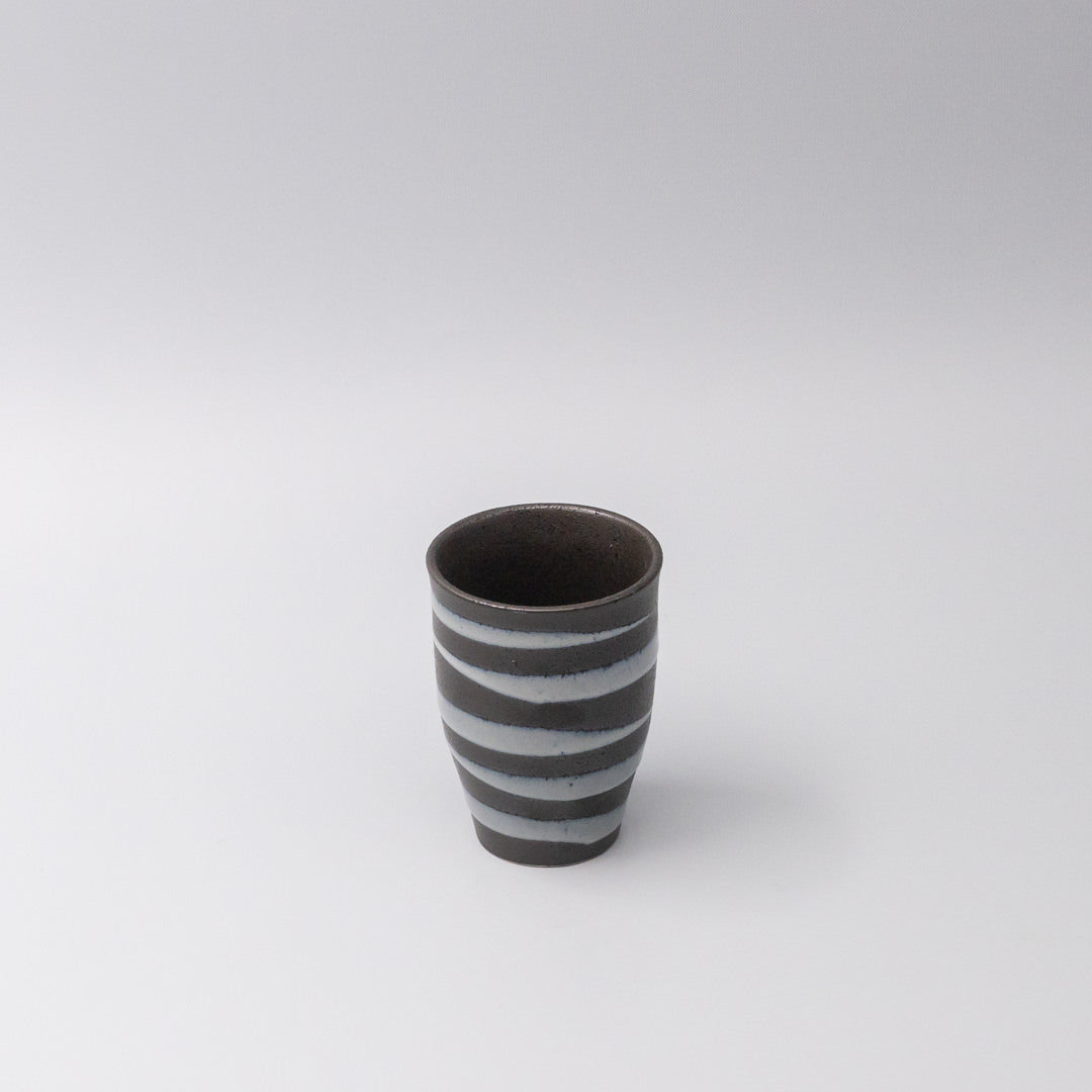 Sushi Mug 300ml Light Blue Spiral On Black Design V637-C1741