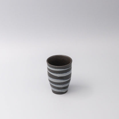 Sushi Mug 300ml Light Blue Spiral On Black Design V637-C1741
