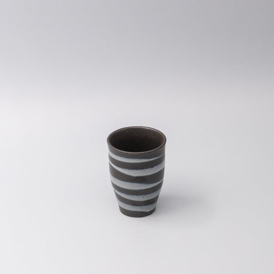 Sushi Mug 300ml Light Blue Spiral On Black Design V637-C1741