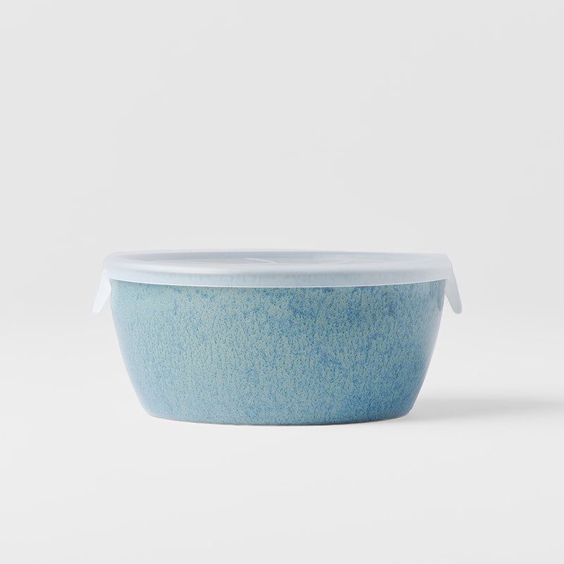 Bowl with Lid 13cm Peacock Glaze V637-C1831