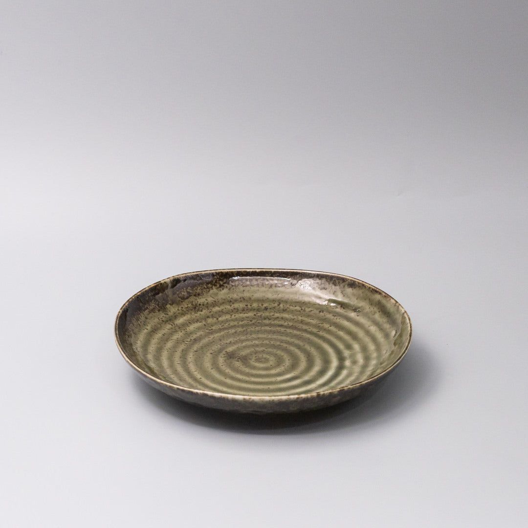Organic Dinner Plate 23cm Sage Green Glaze V637-C1842
