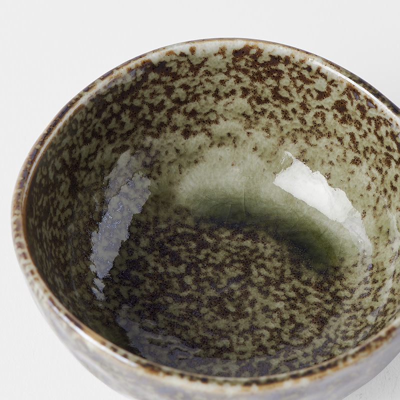 Sauce Dish Organic Shape 8.5cm Sage Green Glaze V637-C1848