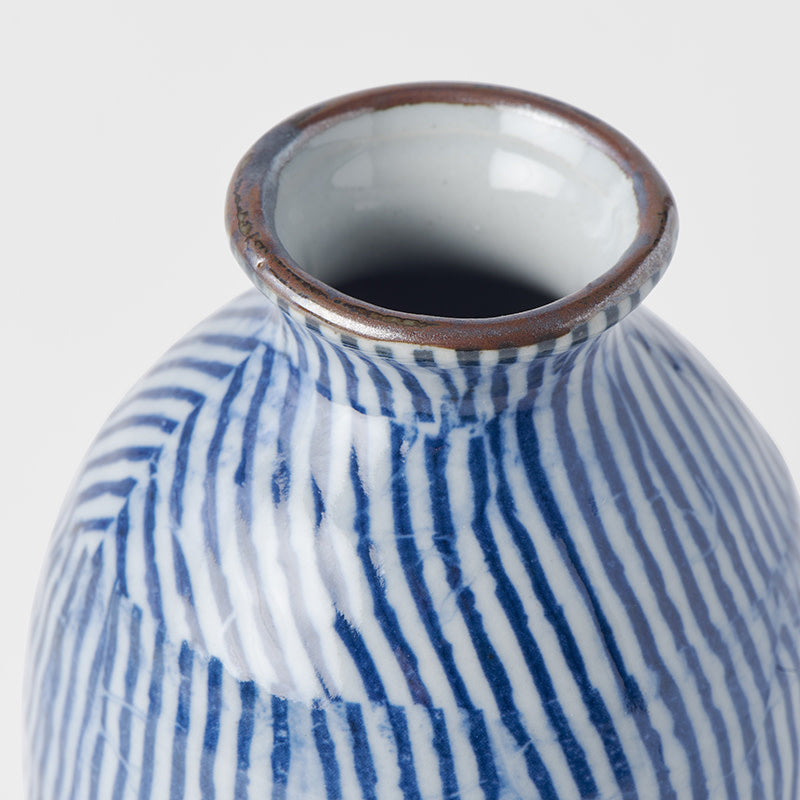 Sake Jug 8cm 300ml Wave Design V637-C1863