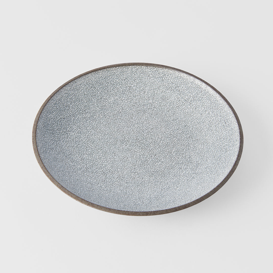 Dinner Plate 25cm Crazed Grey Glaze V637-C1914