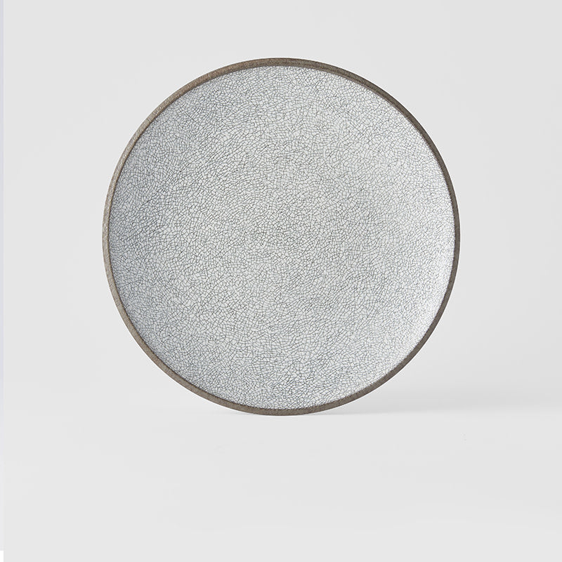Dinner Plate 25cm Crazed Grey Glaze V637-C1914