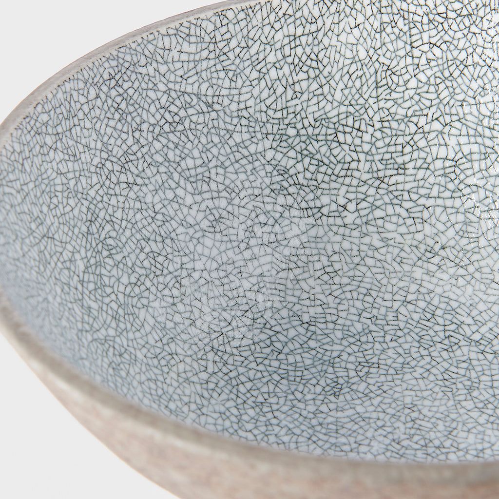 Udon Bowl 19.5cm Crazed Grey V637-C1918
