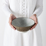 Udon Bowl 19.5cm Crazed Grey V637-C1918