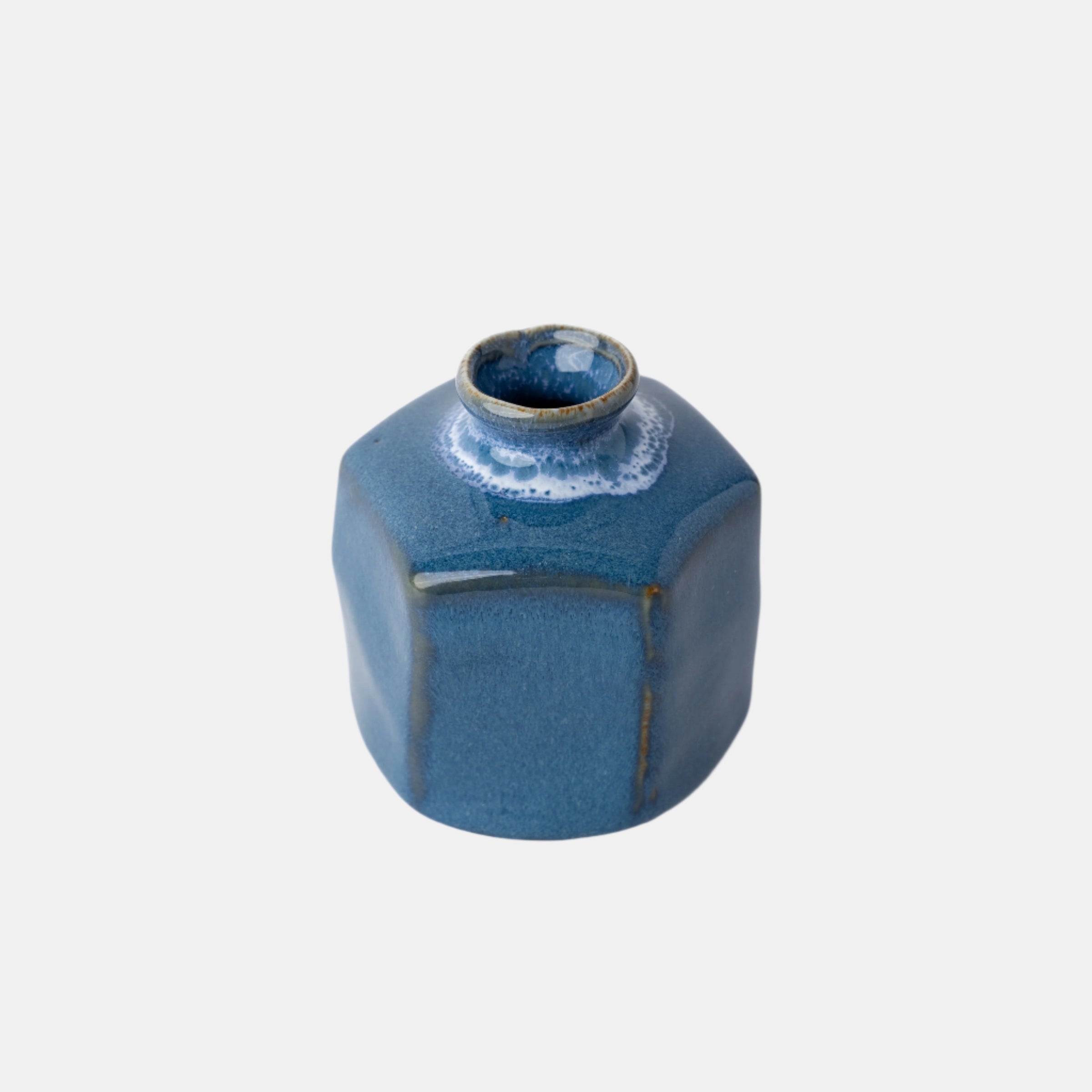 Vase Small Blue Hexagon V637-C2087P