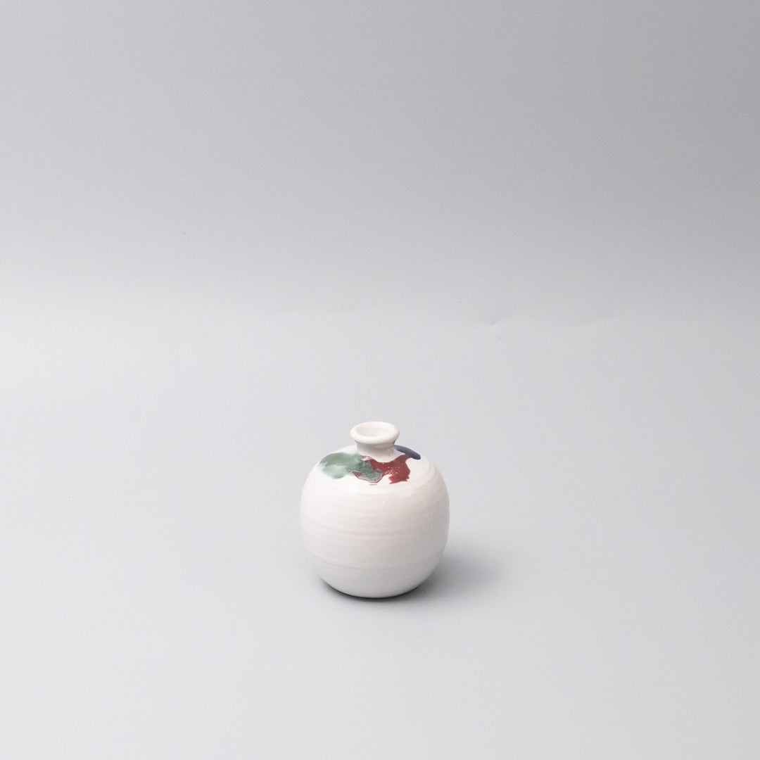 Vase Small Tricolor White Round V637-C2087TW