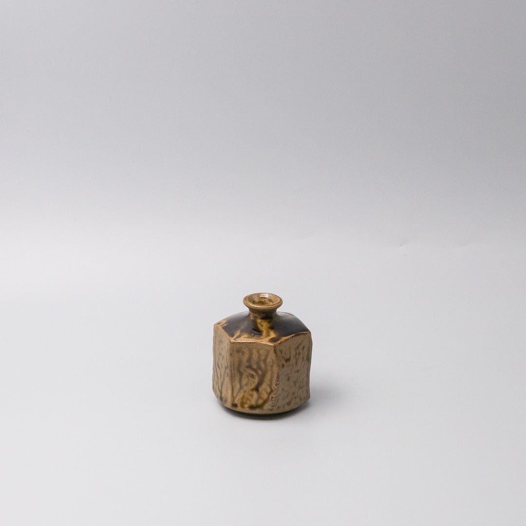 Vase Small Earth Tone Hexagon V637-C2087Y