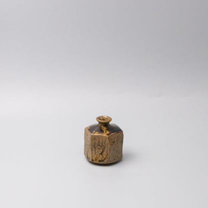 Vase Small Earth Tone Hexagon V637-C2087Y