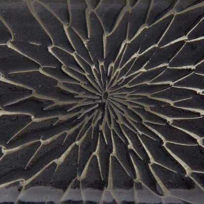 Sushi Plate 22cm Charcoal Net Design V637-C2142