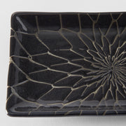Sushi Plate 22cm Charcoal Net Design V637-C2142