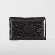 Sushi Plate 22cm Charcoal Net Design V637-C2142