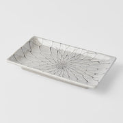 Sushi Plate 22cm Grey Net Design V637-C2143