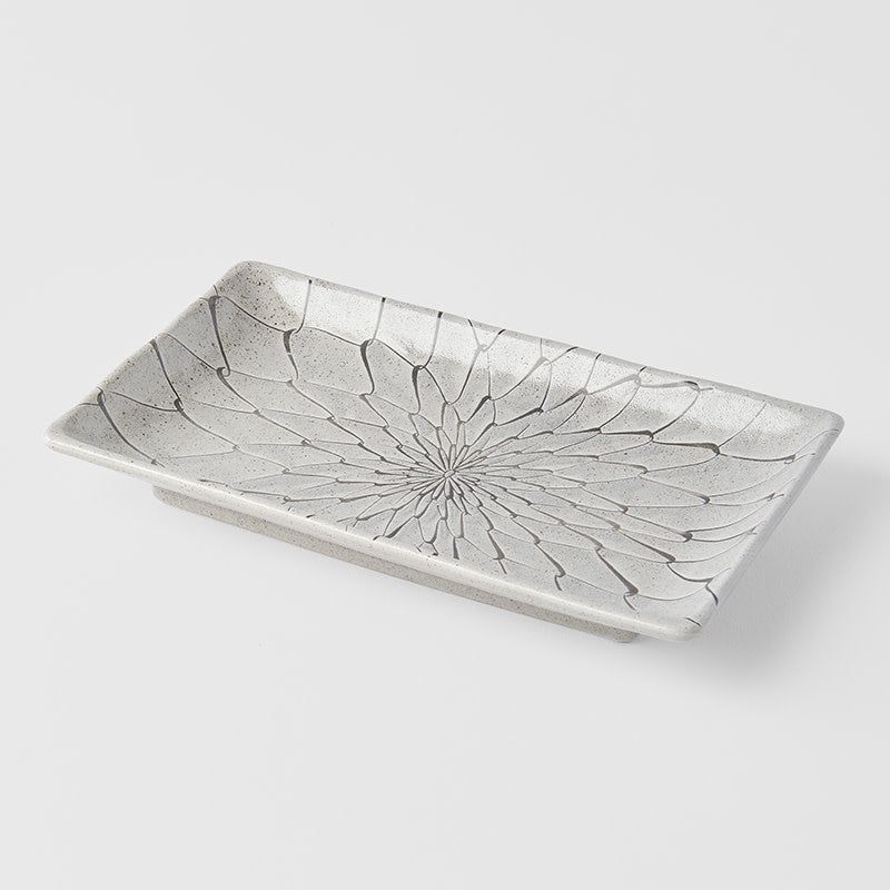 Sushi Plate 22cm Grey Net Design V637-C2143