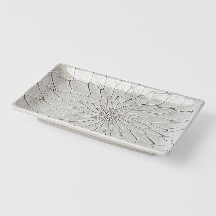 Sushi Plate 22cm Grey Net Design V637-C2143