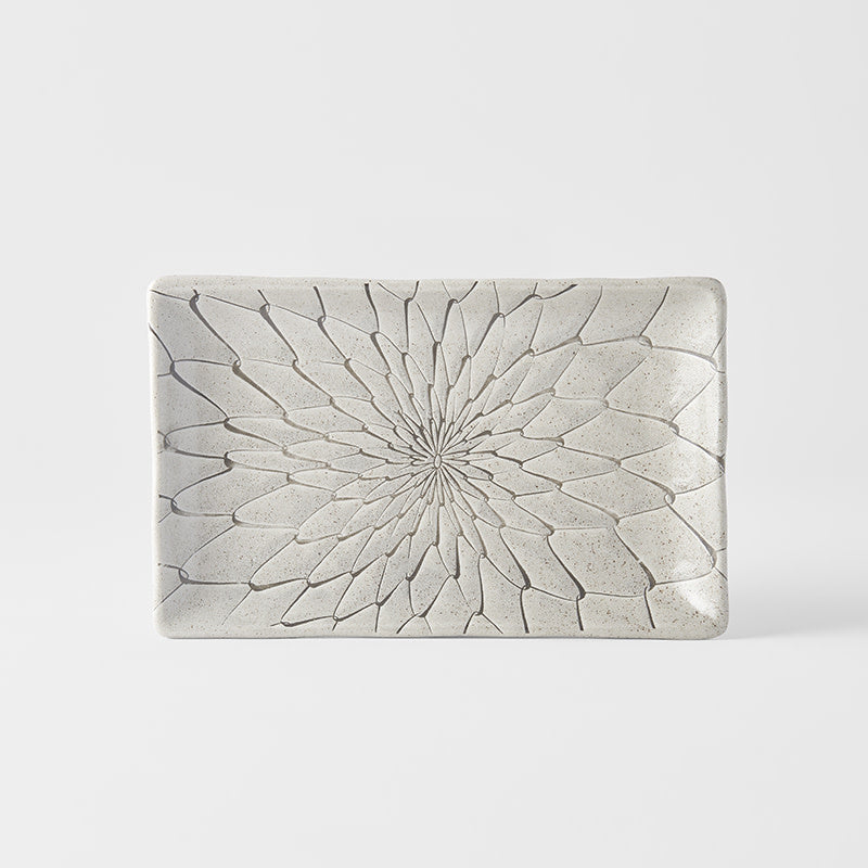 Sushi Plate 22cm Grey Net Design V637-C2143
