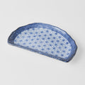 Plate Tempura 21cm Indigo Blue Starburst Design V637-C2146