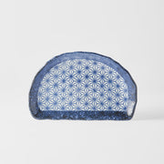 Plate Tempura 21cm Indigo Blue Starburst Design V637-C2146