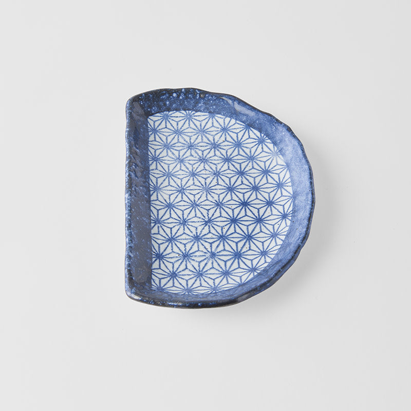 Plate Tempura 21cm Indigo Blue Starburst Design V637-C2146