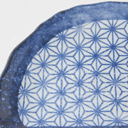 Plate Tempura 21cm Indigo Blue Starburst Design V637-C2146