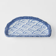 Plate Tempura 21cm Indigo Blue Wave Design V637-C2147