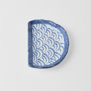 Plate Tempura 21cm Indigo Blue Wave Design V637-C2147