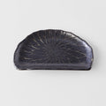 Plate D Shaped 21cm Charcoal Net Design V637-C2148