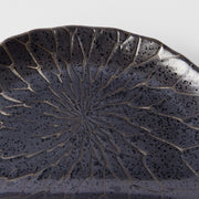 Plate D Shaped 21cm Charcoal Net Design V637-C2148
