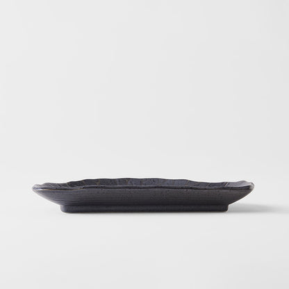 Plate D Shaped 21cm Charcoal Net Design V637-C2148