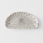 Plate D Shaped 21cm Grey Net Design V637-C2149
