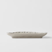 Plate D Shaped 21cm Grey Net Design V637-C2149