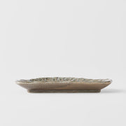 Plate D Shaped 21cm Moss Net Design V637-C2150