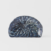 Plate D Shaped 21cm Indigo Blue Design V637-C2151