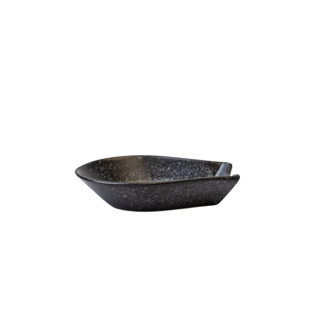 Spoon Rest Small Kanso Matte Black Glaze V637-C2163