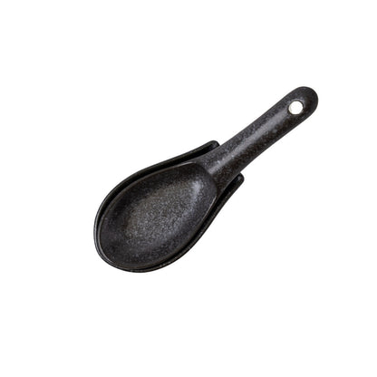 Spoon Rest Small Kanso Matte Black Glaze V637-C2163