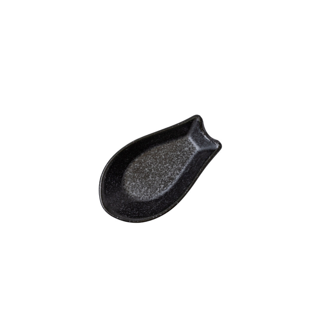 Spoon Rest Small Kanso Matte Black Glaze V637-C2163