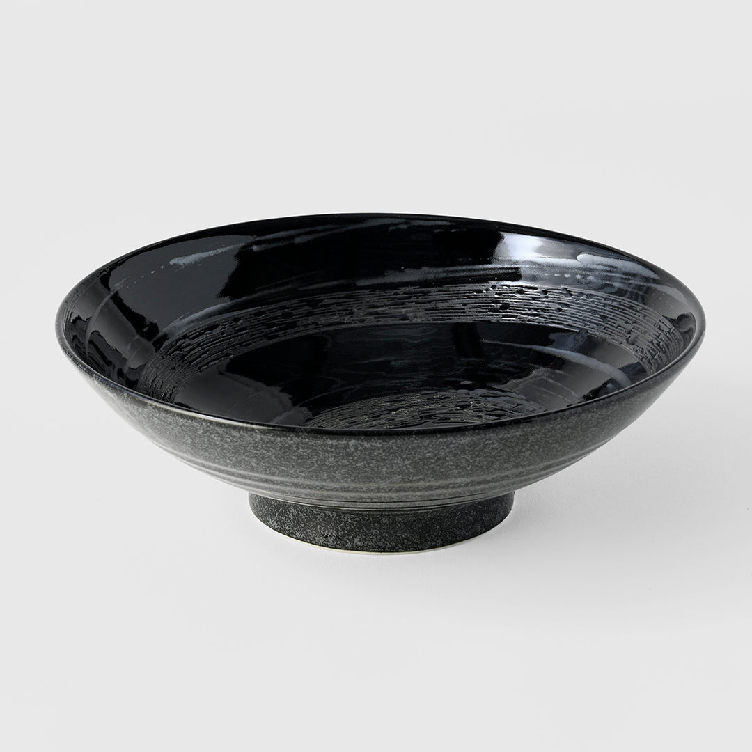 Ramen Bowl 24.5cm Gunmetal Swirl Glaze V637-C2221