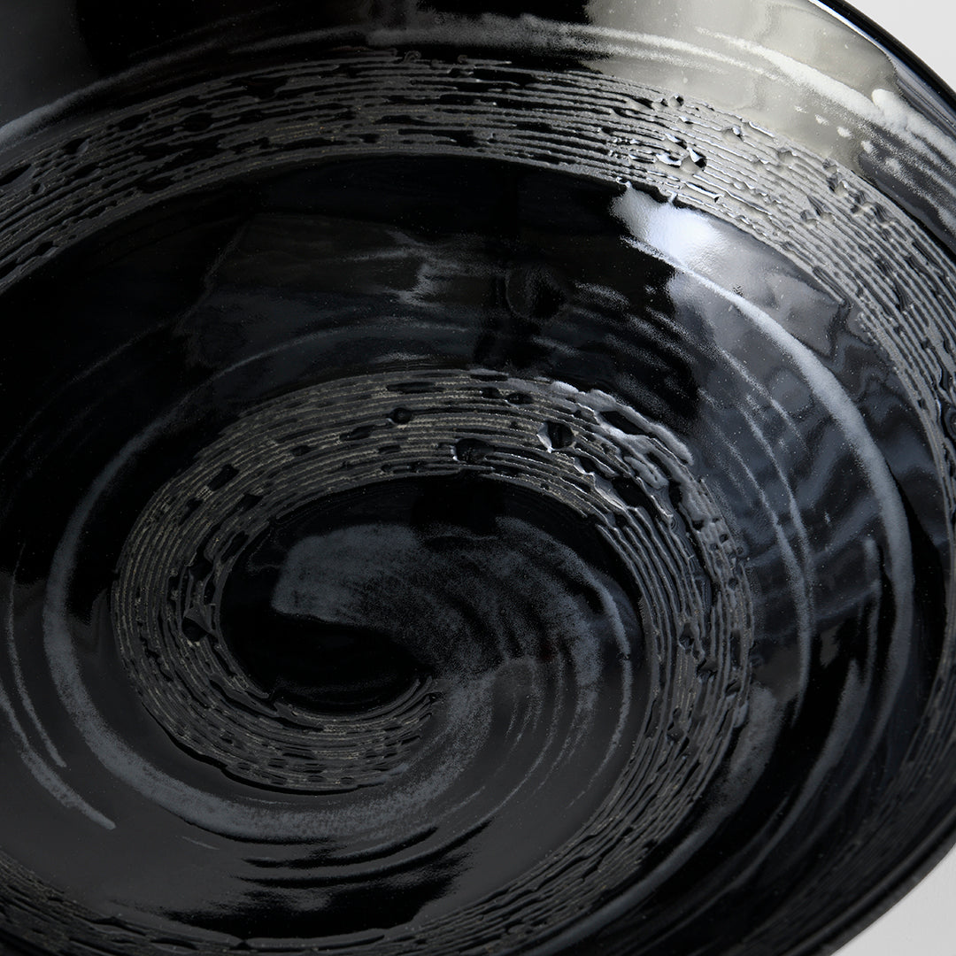 Ramen Bowl 24.5cm Gunmetal Swirl Glaze V637-C2221
