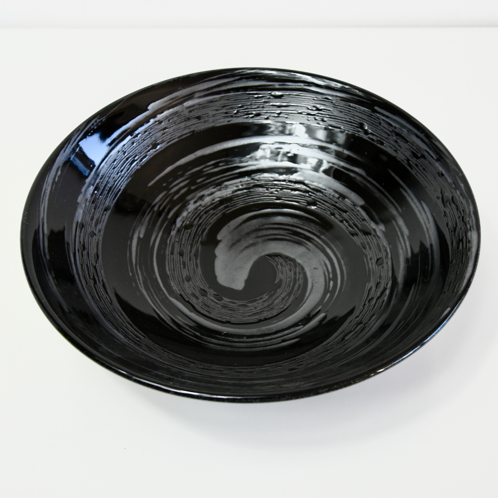 Ramen Bowl 24.5cm Gunmetal Swirl Glaze V637-C2221