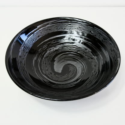 Ramen Bowl 24.5cm Gunmetal Swirl Glaze V637-C2221