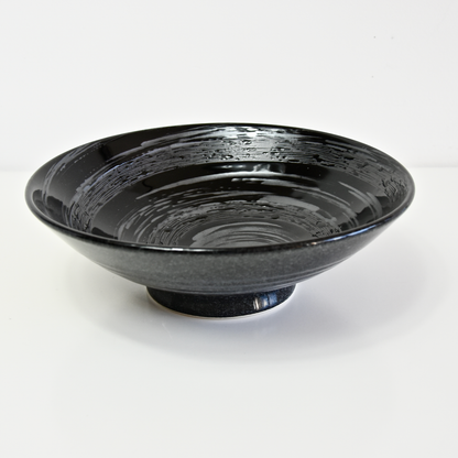 Ramen Bowl 24.5cm Gunmetal Swirl Glaze V637-C2221