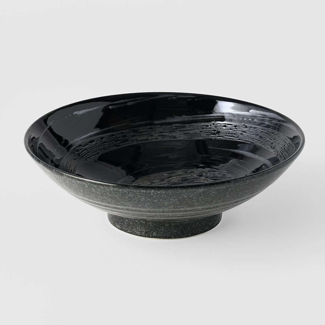 Ramen Bowl 24.5cm Gunmetal Swirl Glaze V637-C2221