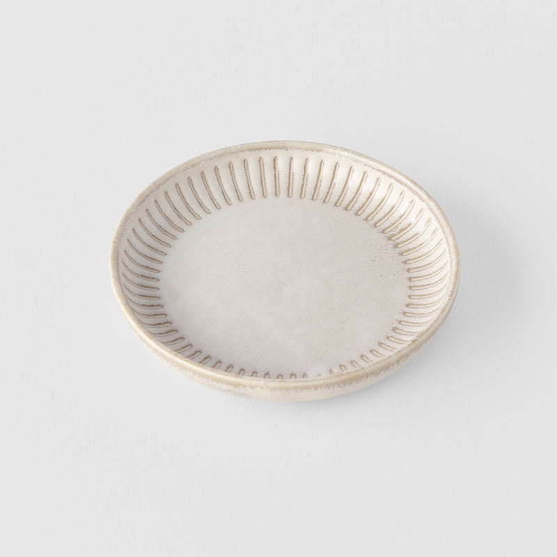 Sauce Dish 9cm Ridged Alabaster Glaze V637-C2259