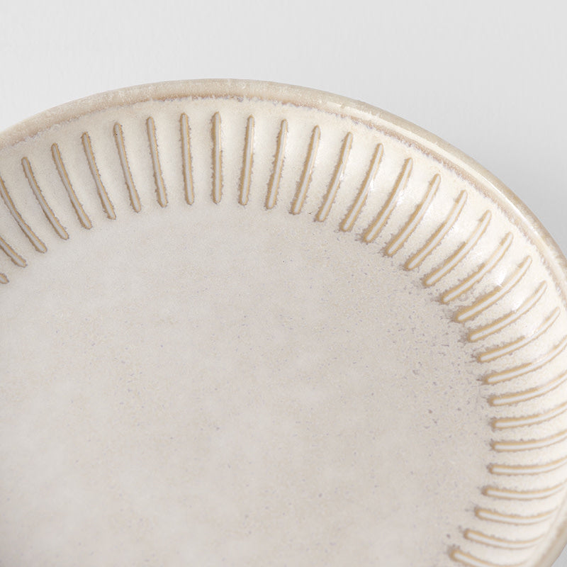 Sauce Dish 9cm Ridged Alabaster Glaze V637-C2259