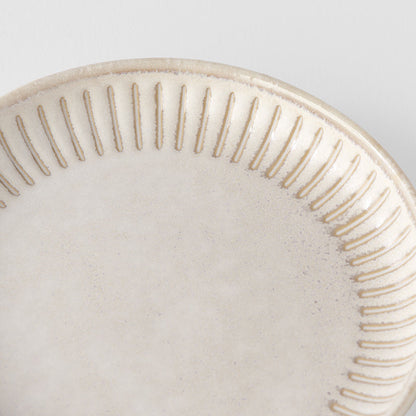 Sauce Dish 9cm Ridged Alabaster Glaze V637-C2259