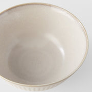 Bowl 16cm Ridged Alabaster Glaze V637-C2260